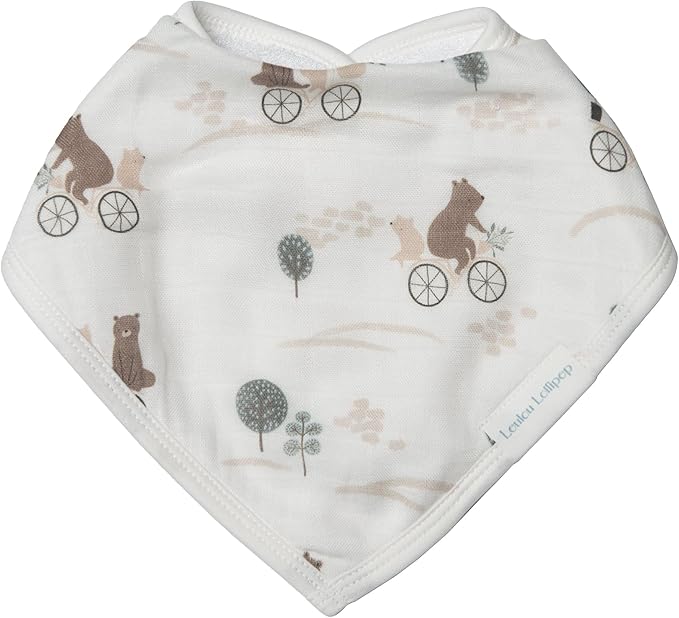 Loulou Lollipop Muslin Bandana Bib Drool Bib Set for Baby Girl and Boy, Adjustable 3 to 36 Months, 2 Pack