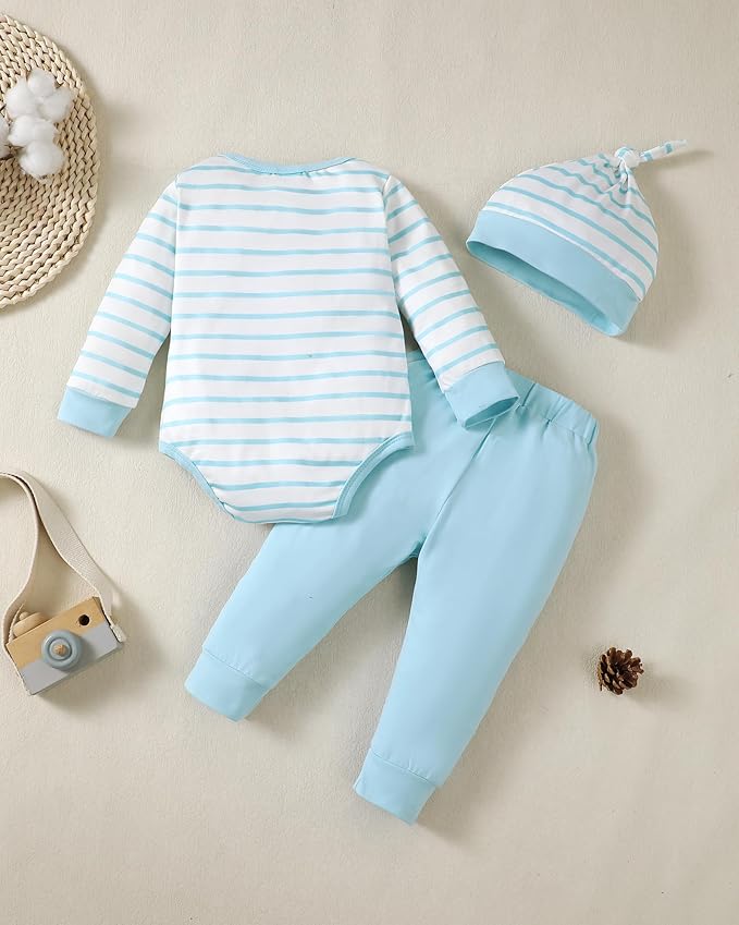 NZRVAWS Newborn Baby Boy Clothes Outfits Letter Prined Romper Pants Set Infant Baby Boy Clothing 0 3 6 9 12 18 Months