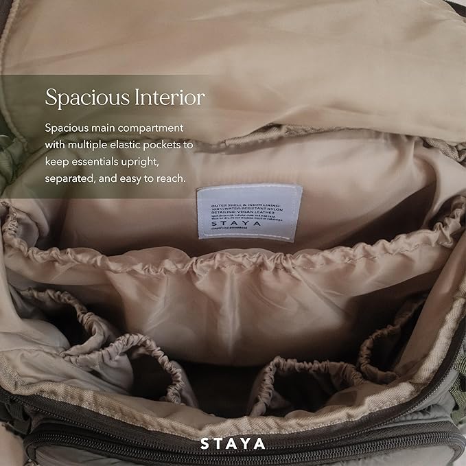 Staya- Cloud Diaper Bag (Sage, Medium)