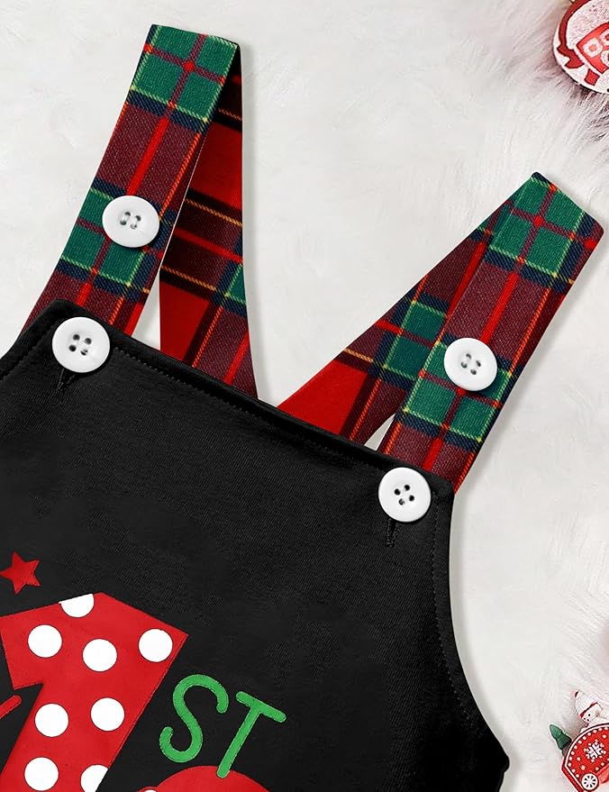 Baby Boy Clothes Long Sleeve Animal Plaid Romper + Overalls Infant Boy Clothes 2PCS Fall Winter Outfits