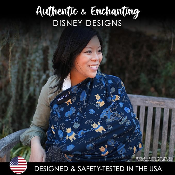 Milk Snob Original Disney 5-in-1 Cover, Winnie The Pooh, Added Privacy for Breastfeeding, Baby Car Seat, Carrier, Stroller, High Chair, Shopping Cart, Lounger Canopy - Newborn Essentials, Nursing Top