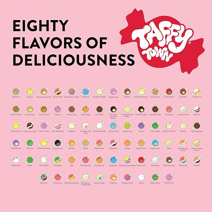 Taffy Town Saltwater Taffy, Strawberry, 2.5Lb