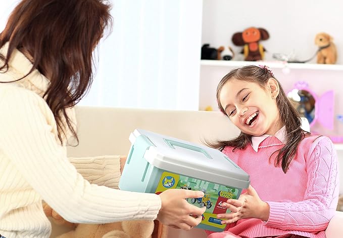 Play Brainy Magnetic Toy Cars Set for Boys and Girls - Brilliant Educational Toys for Toddlers and Preschoolers - Montessori Toy is Load of Fun & Helps with Developmental Skills - 42 Piece Set