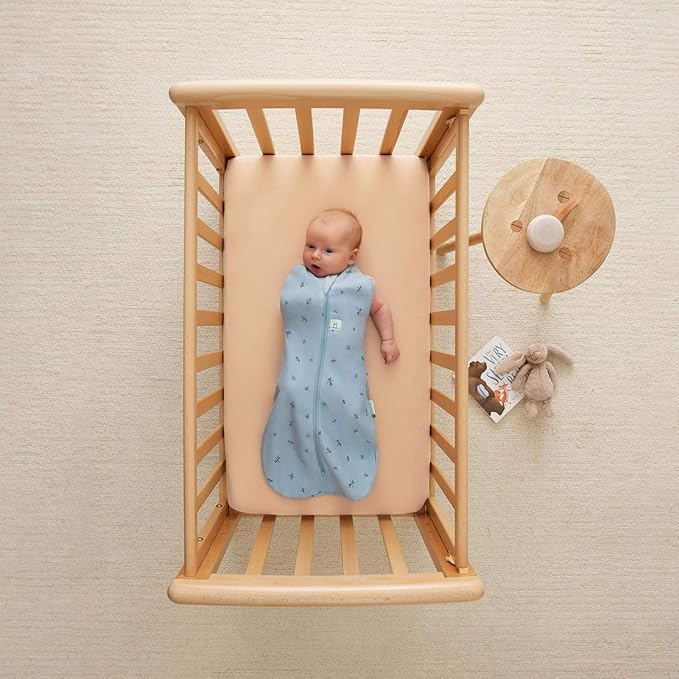 ergoPouch Cocoon Swaddle Sack 0.2 TOG - Baby Sleep Sack, Gentle Snug Fit Helps Calm Startle Reflex, Ideal for Arms In/Out Sleeping, Soft Breathable Fabric for Better Sleep (6-12 Months, Dragonflies)