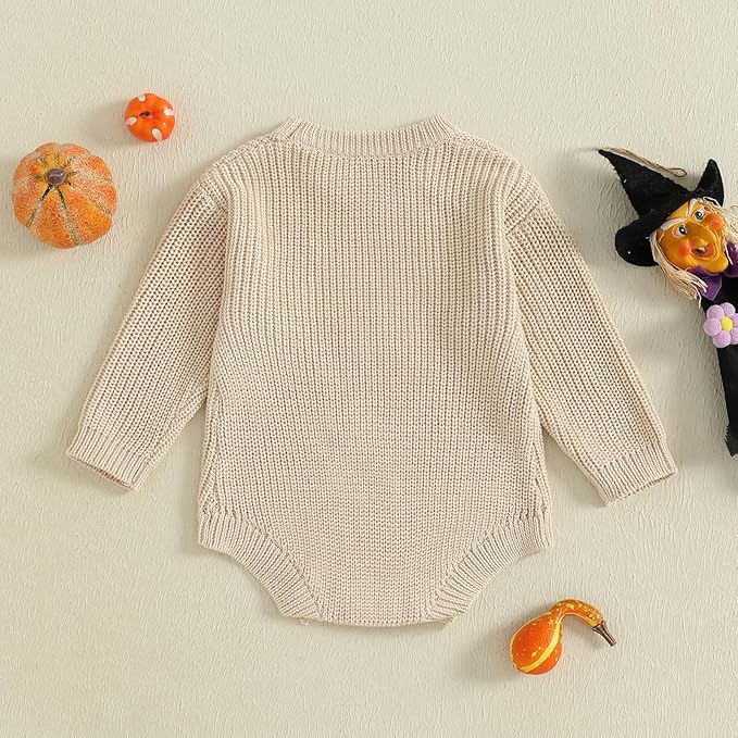 FYBITBO Baby Girl Boy Sweater Knit Oversized Pullover Sweatshirt Romper Onesie Warm Fall Winter Clothes Outfit Newborn