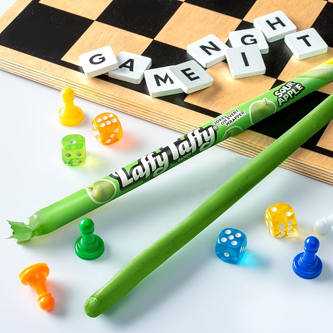 Laffy Taffy Rope Candy, Sour Apple Flavor, 0.81 Ounce Ropes (Pack of 24)