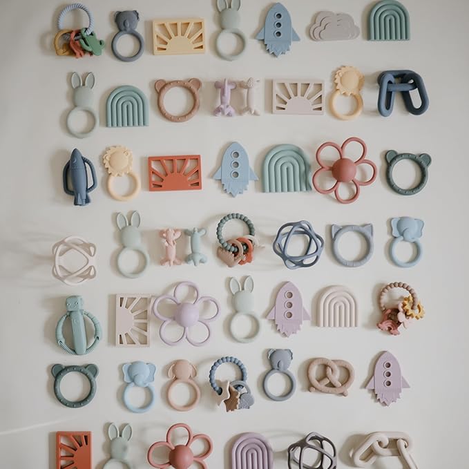 mushie Silicone Baby Teether Toy | Cat Figurine Teether