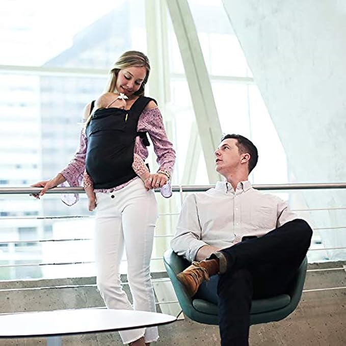 Boba Air Ultra-Lightweight Baby Carrier & Toddler Carrier (15-45 lbs) - Certified Hip-Healthy Baby Carriers, Travel-Friendly Baby Holder Carrier, Ergonomic Baby Carrier, Baby Wearing Carrier (Black)