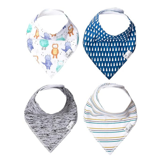 Copper Pearl Baby Bandana Drool Bibs for Drooling and Teething 4 Pack Gift Set “Max