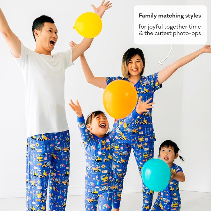 Little Sleepies Two-Piece Pajama Set for Boys & Girls, Soft Viscose from Bamboo Toddler Pajamas for Kids, Family Matching PJs