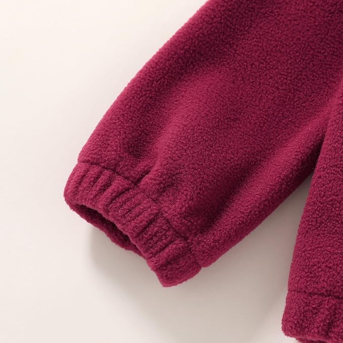 YOUNGER TREE Toddler Boy Girl Clothes Fleece Fall Winter Outfit Baby Long Sleeve Button Sweatshirt and Pants Sweatsuits Set