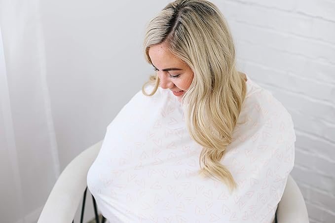 Baby Car Seat Cover Canopy and Nursing Cover Multi-Use Stretchy 5 in 1 Gift Lola by Copper Pearl