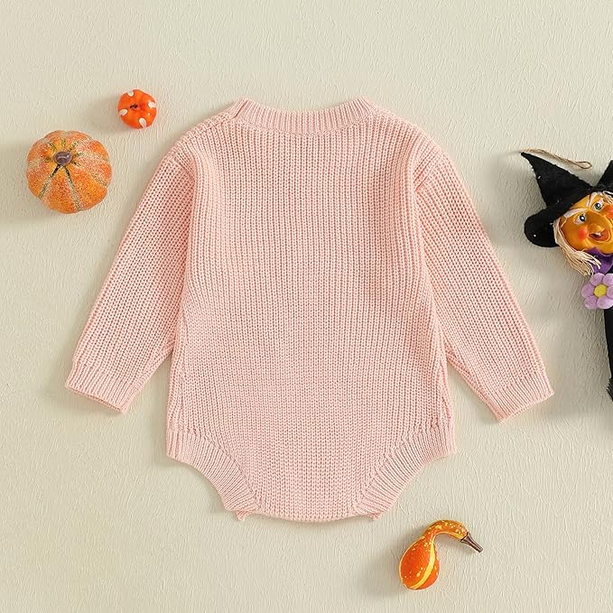 FYBITBO Baby Girl Boy Sweater Knit Oversized Pullover Sweatshirt Romper Onesie Warm Fall Winter Clothes Outfit Newborn