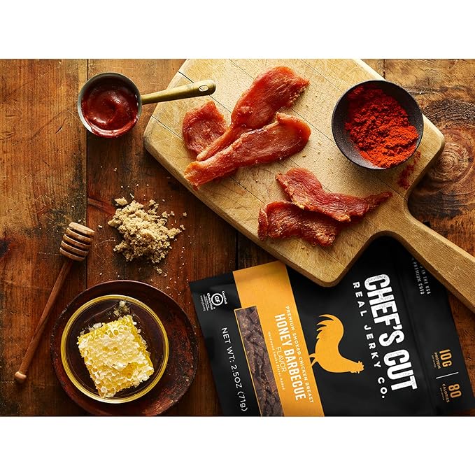 Chef's Cut Real Chicken Honey Barbecue Jerky, 2.5 Ounce (4 Pack)
