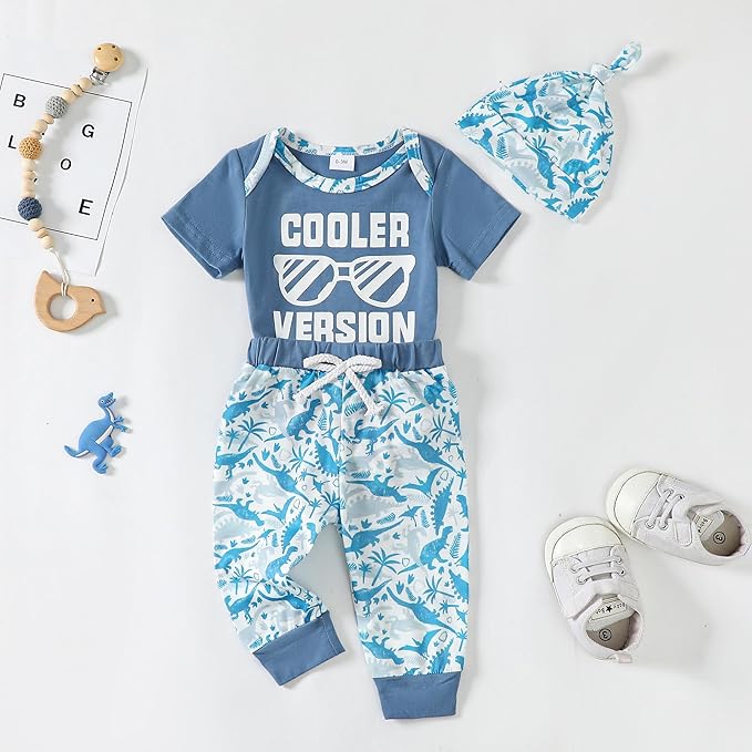 NZRVAWS Newborn Baby Boy Clothes Outfits Letter Prined Romper Pants Set Infant Baby Boy Clothing 0 3 6 9 12 18 Months