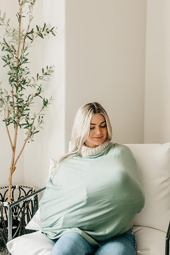 Copper Pearl Multi-Use Cover: Car Seat Covers, Nursing Cover, and Stroller Cover for Sun - Stretchy Fabric, All-Season Use, Stylish Designs, Easy Access for Moms - Briar