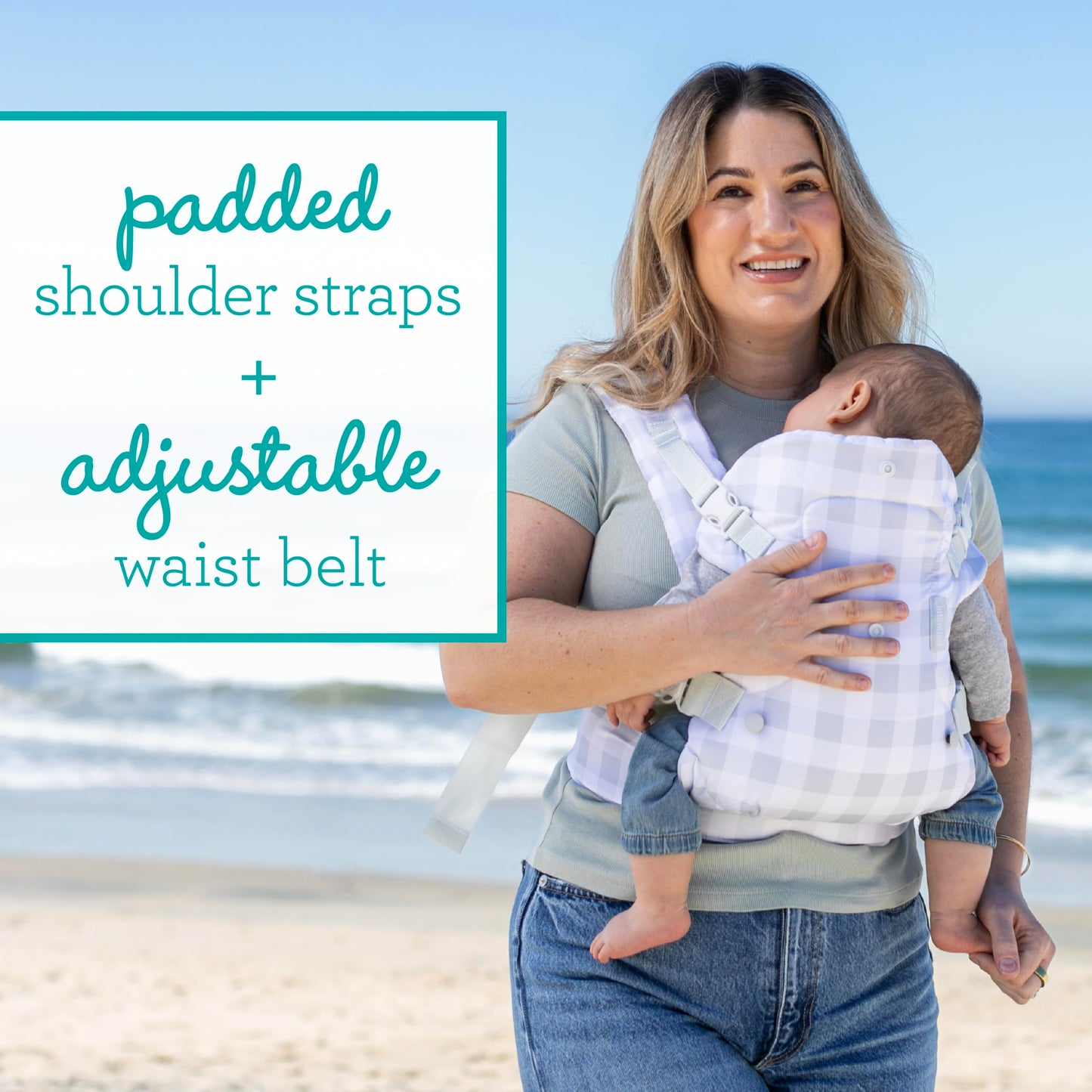 Infantino Flip 4-in-1 Convertible Baby Carrier, Adjustable, Ergonomic Babywearing, Registry Essential, Baby Carrier for Newborn to Toddler, Gray