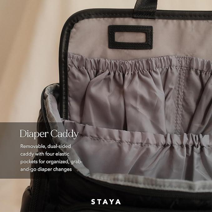 Staya- Cloud Diaper Bag - Black