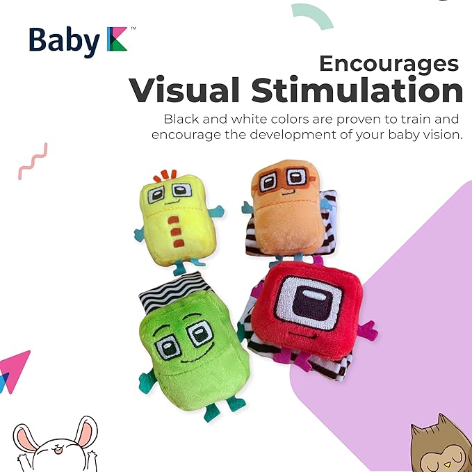 BABY K Foot Finder Socks & Wrist Rattles (Set L) - Newborn Toys for Baby Boy or Girl - Brain Development Infant Toys - Hand and Foot Rattles Suitable for 0-3, 3-6, 6-12 Months Babies