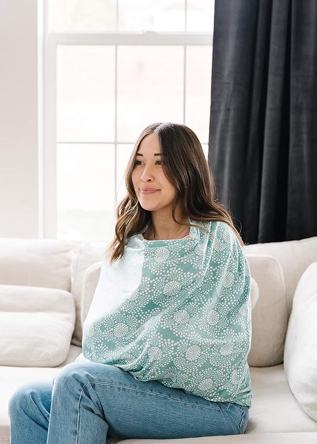 Baby Car Seat Cover Canopy and Nursing Cover Multi-Use Stretchy 5 in 1 Gift Jane by Copper Pearl