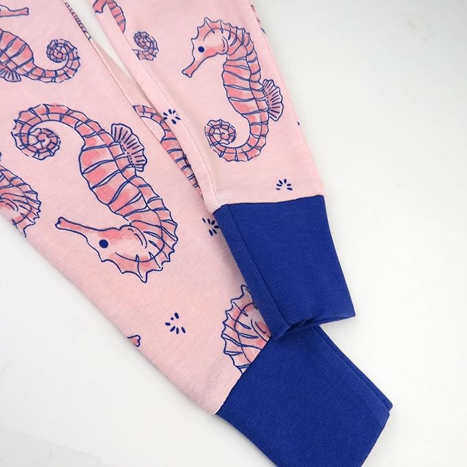 HonestBaby baby-girls 2-piece Pajamas Sleepwear Pjs 100% Organic Cotton for Baby, Toddler, Kids, Girl