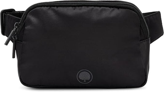 Parker Baby Diaper Belt Bag - Portable Fanny Pack Diaper Bag, Crossbody Bag for Moms - "Birch Belt Bag" - Black