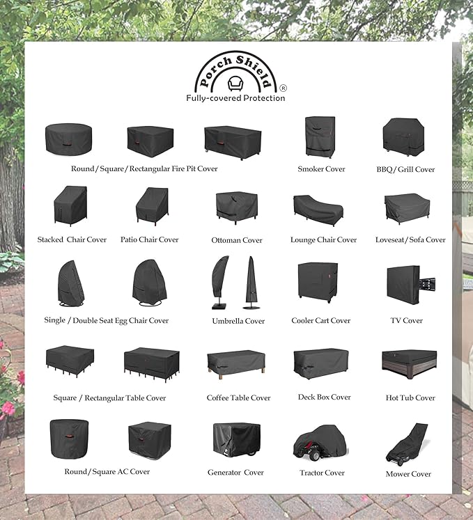 Porch Shield Patio Umbrella Cover - Outdoor Waterproof Garden Offset Banana Parasol Cover Fits Cantilever Offset Umbrella 7.5-11.5 Feet, Black