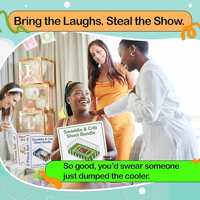 Cuddle Club Newborn Swaddle Gift Set – Includes Swaddle Blanket, Hat & Crib Sheet in Fun Styles – For Baby Boys & Girls