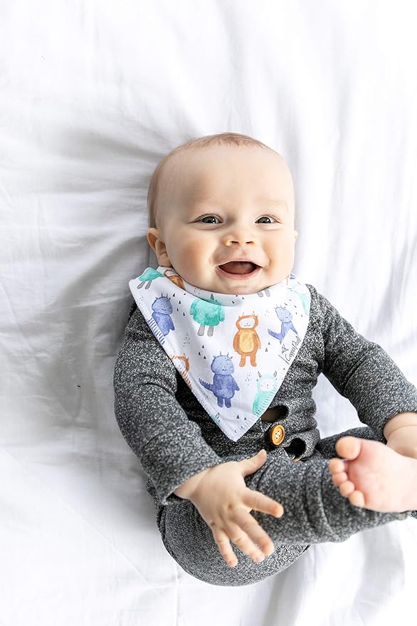 Copper Pearl Baby Bandana Drool Bibs for Drooling and Teething 4 Pack Gift Set “Max