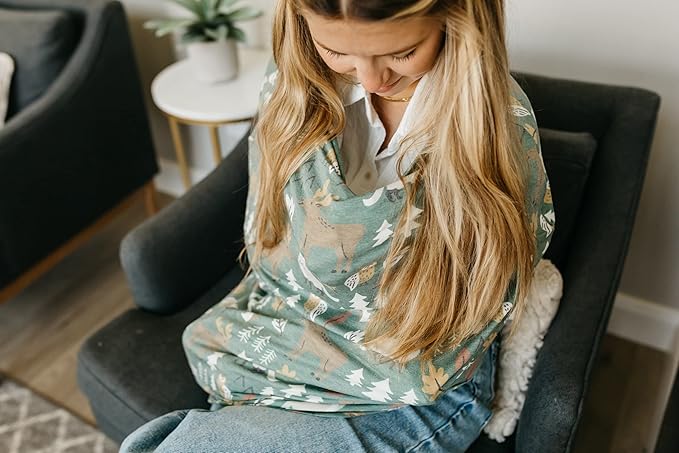 Copper Pearl Multi-Use Cover: Car Seat Covers, Nursing Cover, and Stroller Cover for Sun - Stretchy Fabric, All-Season Use, Stylish Designs, Easy Access for Moms - Atwood