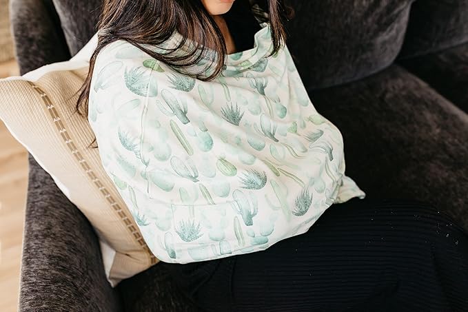 Baby Car Seat Cover Canopy and Nursing Cover Multi-Use Stretchy 5 in 1 Gift Desert by Copper Pearl