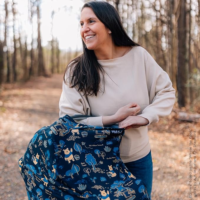 Milk Snob Original Disney 5-in-1 Cover, Winnie The Pooh, Added Privacy for Breastfeeding, Baby Car Seat, Carrier, Stroller, High Chair, Shopping Cart, Lounger Canopy - Newborn Essentials, Nursing Top