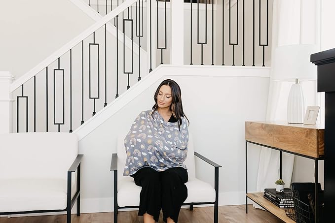 Copper Pearl Multi-Use Cover: Car Seat Covers, Nursing Cover, and Stroller Cover for Sun - Stretchy Fabric, All-Season Use, Stylish Designs, Easy Access for Moms - Hope