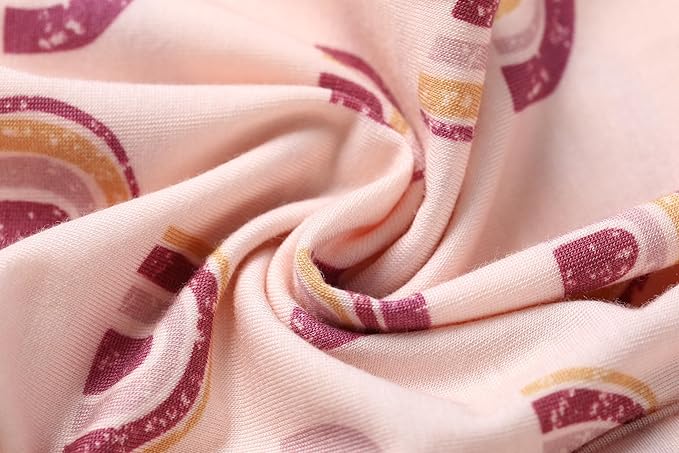 OPAWO Viscose from Bamboo Baby Pajamas Girl 2pack Mittens Cuff 2 Way Zipper Soft Footless Sleeper Baby Boy One-Piece Romper