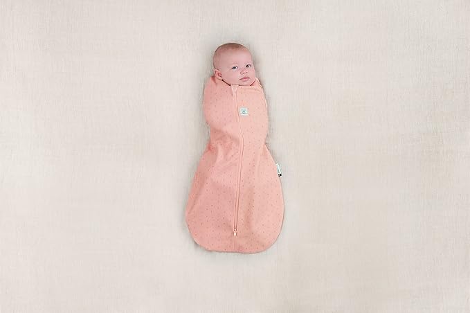 ergoPouch Cocoon Swaddle Sack 0.2 TOG - Baby Sleep Sack, Gentle Snug Fit Helps Calm Startle Reflex, Ideal for Arms In/Out Sleeping, Soft Breathable Fabric for Better Sleep (3-6 Months, Berries)