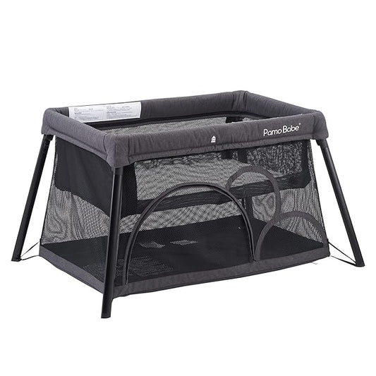 Pamo Babe Travel Crib - Lightweight Baby Playpen with Bassinet, Portable Mini Playard