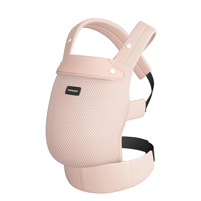 Momcozy Breathable Mesh Baby Carrier, Ergonomic and Lightweight Infant Carrier for 7-44lbs with Enhanced Lumbar Support, All Day Comfort for Hands-Free Parenting, Air Mesh-Pink