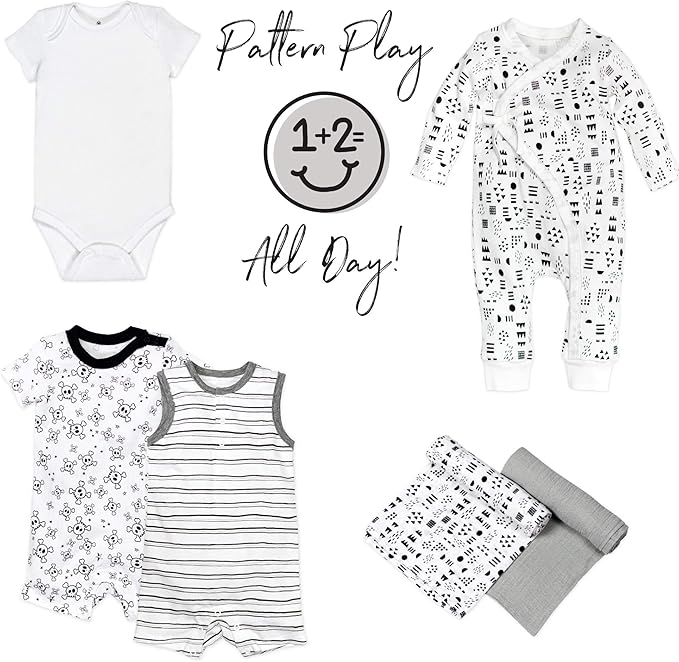 HonestBaby Baby Sleep N' Play One-Piece Zip-Front Footed Organic Cotton Pajama Sleeper