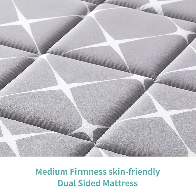 Premium Dual-Sided Baby Crib Mattress and Toddler Mattress - 52" x 27.6" x 5" - Breathable - Firm Soft - Fits Standard Cribs and Toddler Beds
