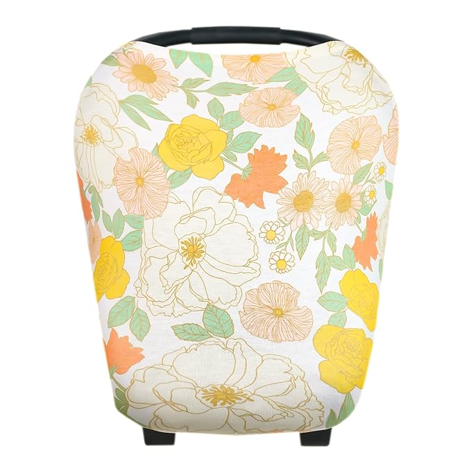 Copper Pearl Multi-Use Cover: Car Seat Covers, Nursing Cover, and Stroller Cover for Sun - Stretchy Fabric, All-Season Use, Stylish Designs, Easy Access for Moms - Rose