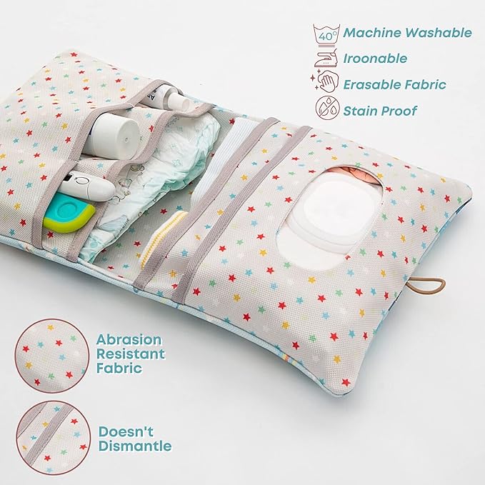 HAMUR Baby Diaper Bag Organizer – Travel-Friendly, Compact & Foldable | Stroller Pouch for Newborn Essentials – Must-Have for Boys & Girls (Dream)