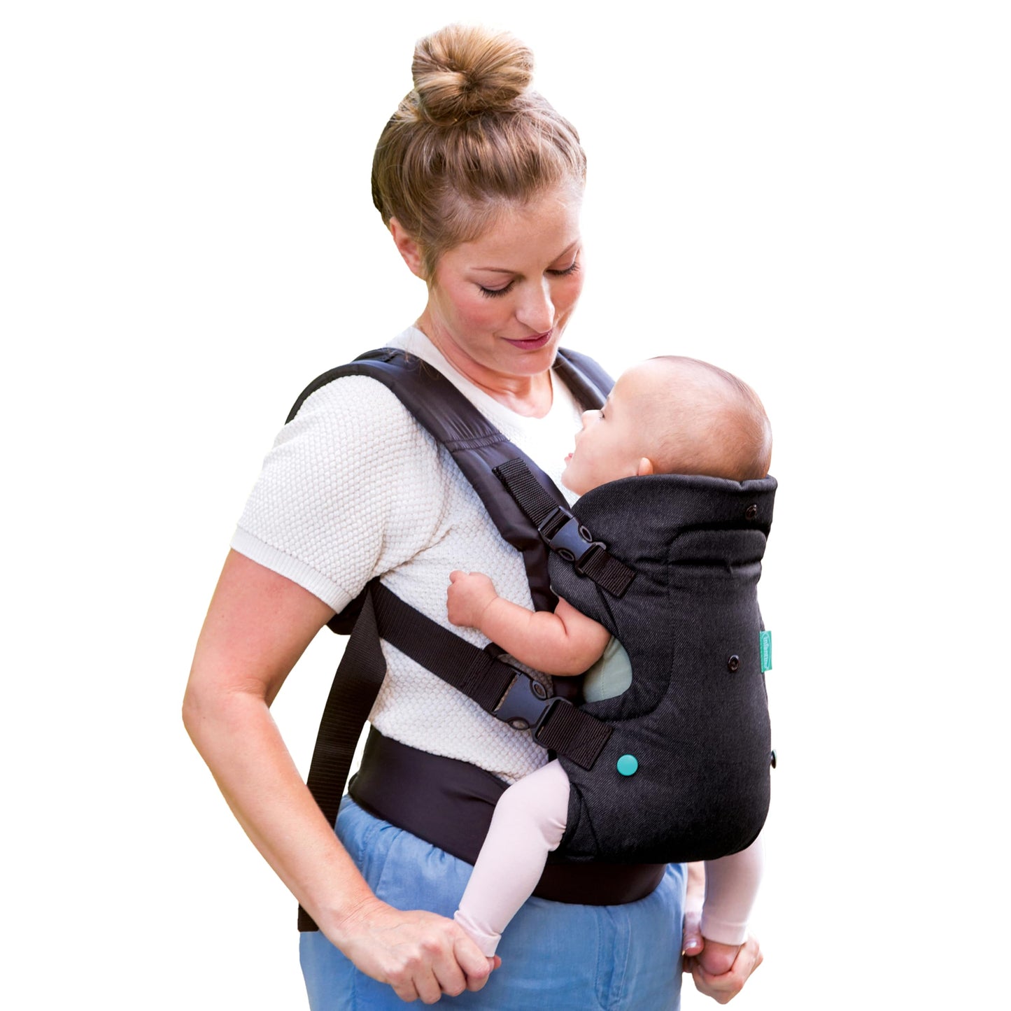 Infantino Flip 4-in-1 Convertible Baby Carrier, Adjustable, Ergonomic Babywearing, Registry Essential, Baby Carrier for Newborn to Toddler, Gray