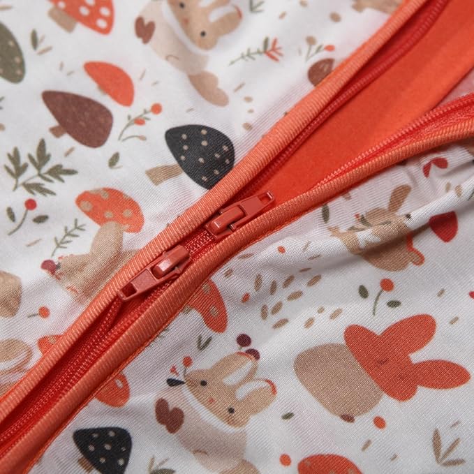 OPAWO Viscose from Bamboo Baby Pajamas Girl 2pack Mittens Cuff 2 Way Zipper Soft Footless Sleeper Baby Boy One-Piece Romper