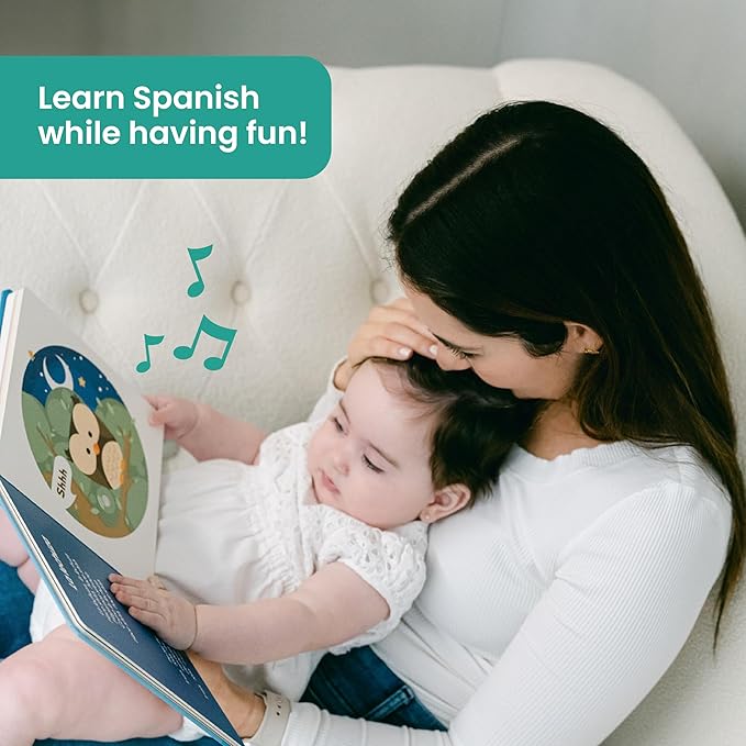 Binibi Spanish Musical Book for Toddlers 1-3 Estrellita ยฟDรณnde Estรกs? & Other Nursery Rhymes | Spanish Learning for Kids | Bilingual Children's Sound Book | Libro en espaรฑol para bebรฉs