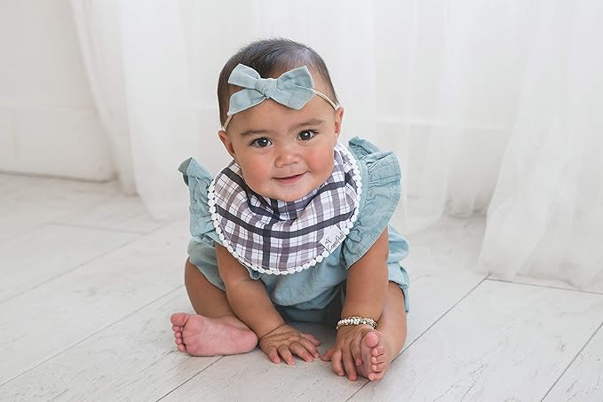 Copper Pearl Baby Bandana Drool Bibs for Drooling and Teething 2-Pack Fashion Bibs Gift Set for Girls “Hazel