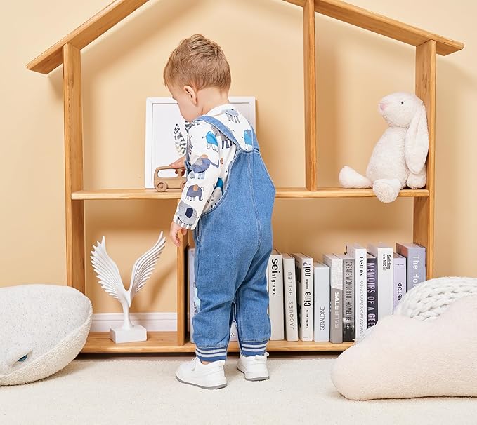 Cute Baby Boy Clothes Suit Toddler Boys' Striped long Sleeve T-Shirt+Denim Overalls Jumpsuit Pants Outfits Sets