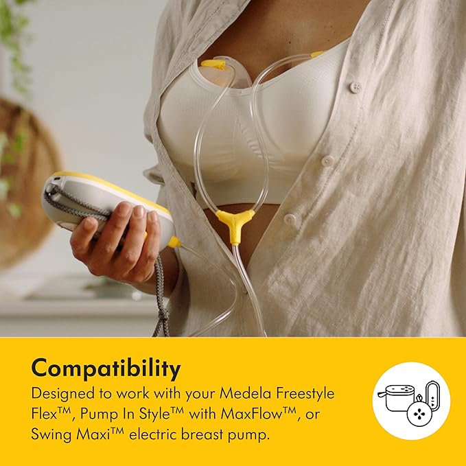 Medela Hands-Free Collection Cups, Compatible with Freestyle Flex, Pump in Style with MaxFlow, and Swing Maxi Electric Breast Pumps, 1 Set of 2 Cups