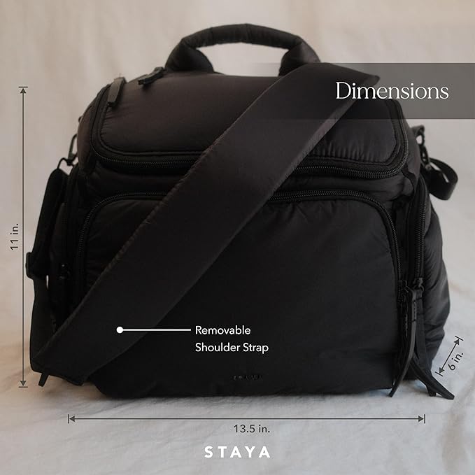 Staya- Cloud Diaper Bag - Black