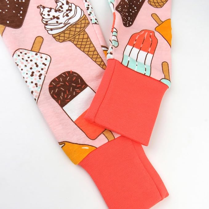 HonestBaby baby-girls 2-piece Pajamas Sleepwear Pjs 100% Organic Cotton for Baby, Toddler, Kids, Girl