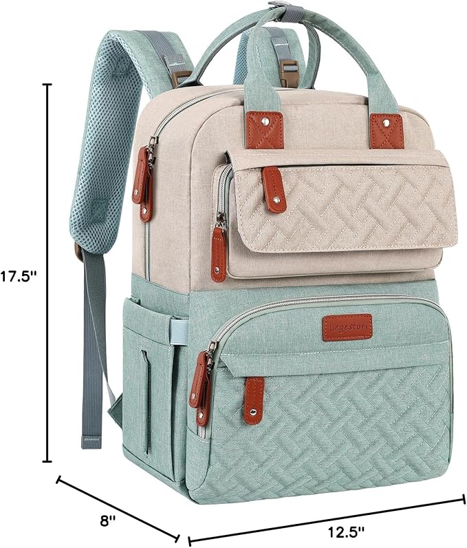 Diaper Bag Backpack, Baby Diaper Bag for Girls Boys, Multipurpose Baby Backpack for Women, Large Baby Essentials Travel Bag with Insulated Pockets and Stroller Straps